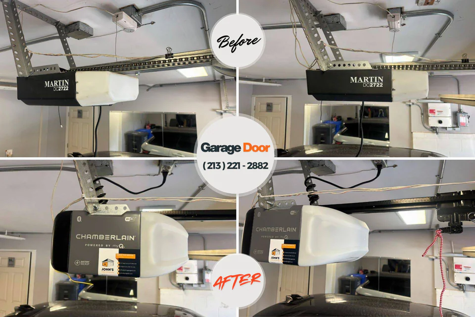 Before and after: garage door company Creve Coeur, IL